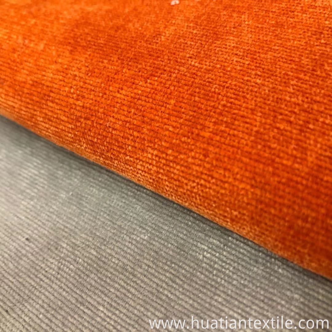 RPET Corduroy velvet fabric with backing for sofa cover